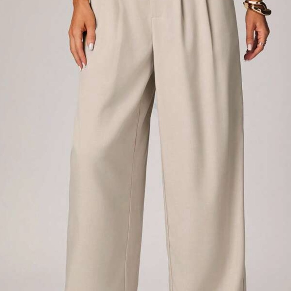 Forever 21 Cream Wide-Leg Pants